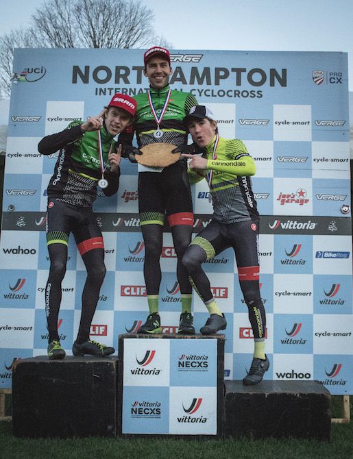 Fun on the podium after day 2 of the 2018 NohoCX men's race