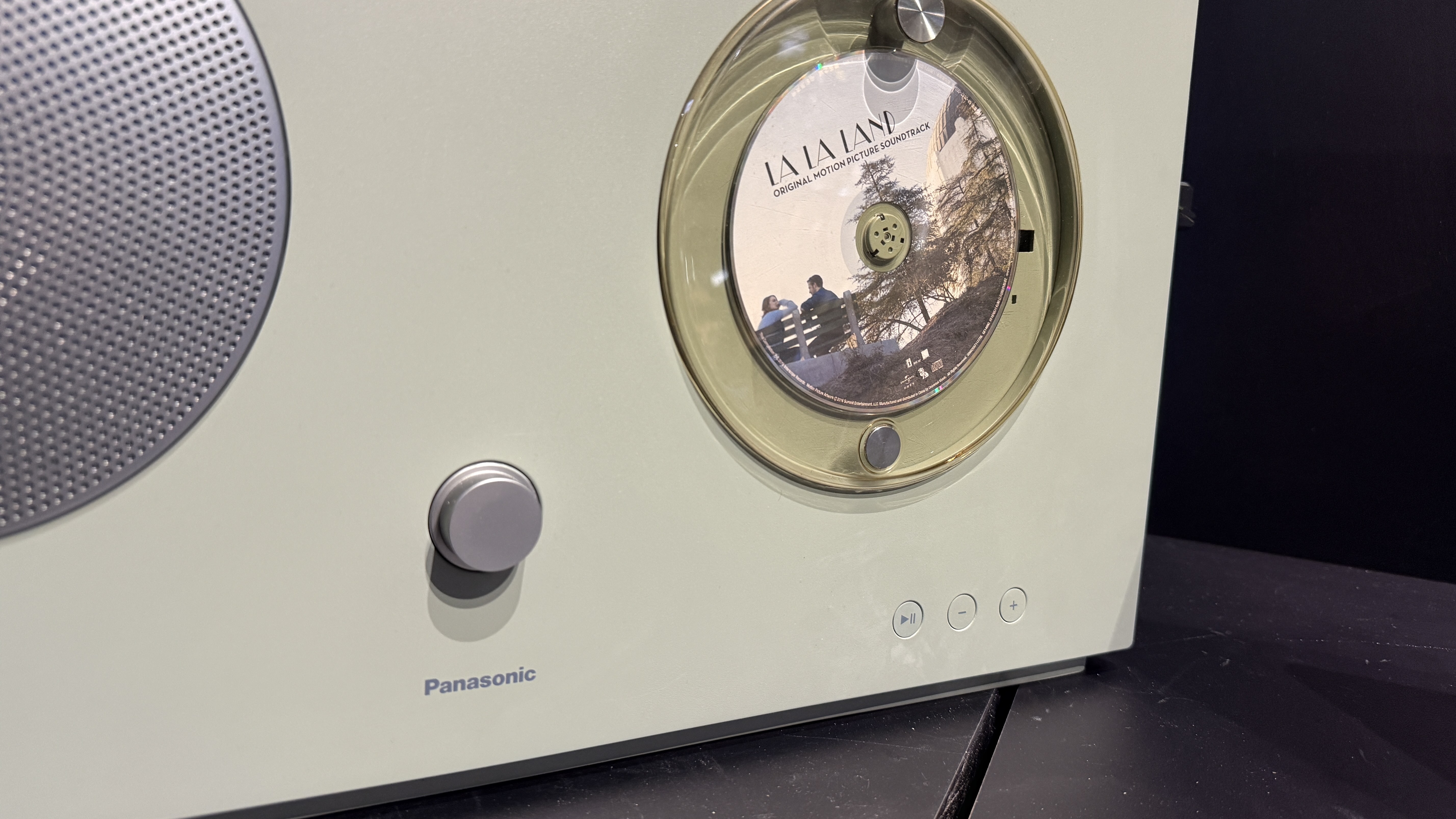 Panasonic portable TV concept showing the CD player and controls on the back