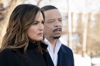 Pictured: (l-r) Mariska Hargitay as Captain Olivia Benson, Ice T as Detective Odafin "Fin" Tutuola