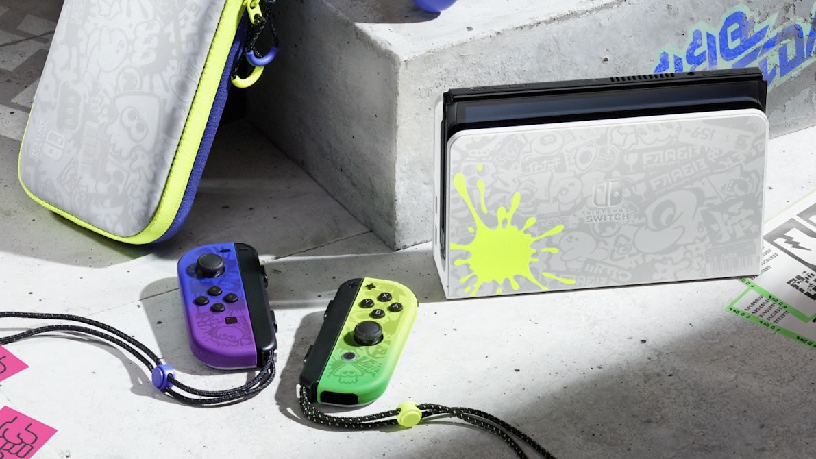 Nintendo Switch OLED-Controller (Splatoon-Edition)