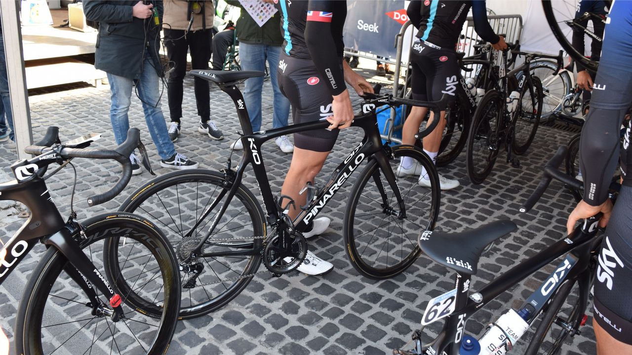 Team Sky's Ian Stannard was another rider who looked to be dialling in his Paris-Roubaix setup
