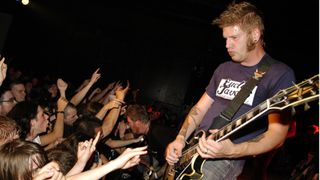 Bill Kelliher of Mastodon with a Gibson Les Paul Custom