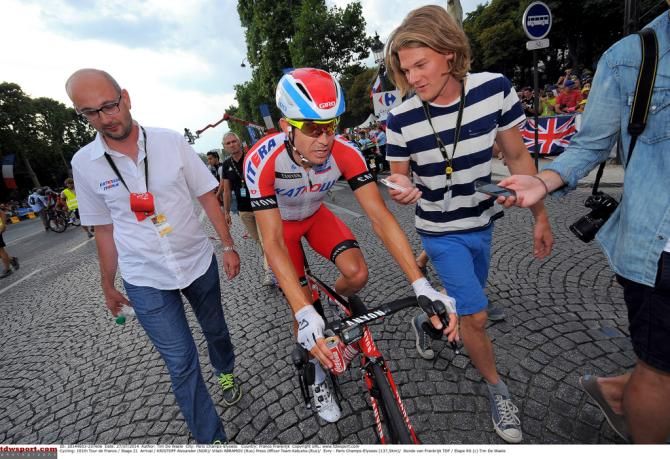 Alexander Kristoff (Katusha) was close to the win on the Champs-&Eacute;lys&eacute;es
