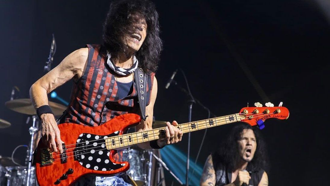 Rudy Sarzo performs live with Quiet Riot