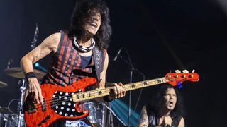 Rudy Sarzo performs live with Quiet Riot