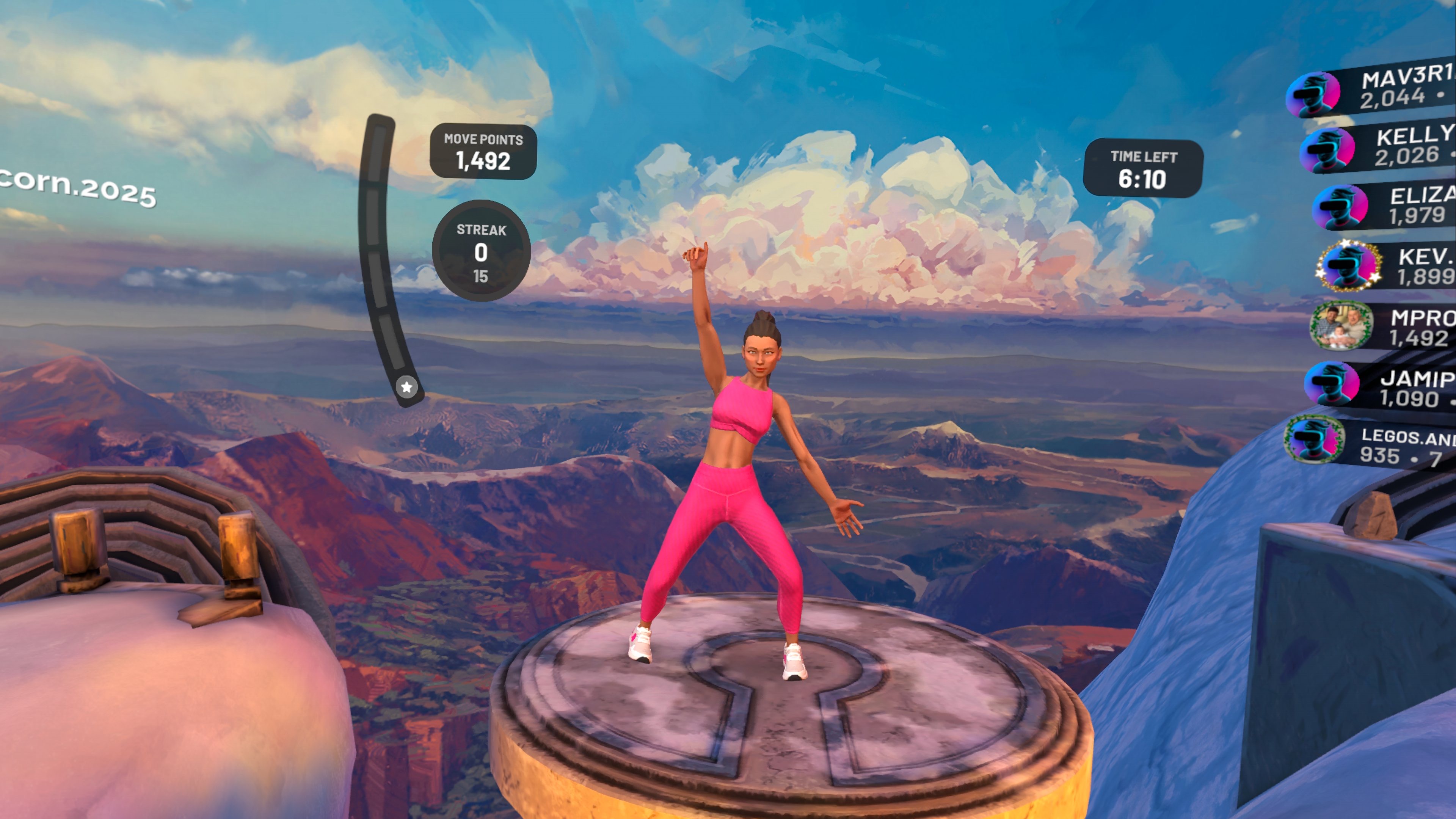 female trainer in fitXR app