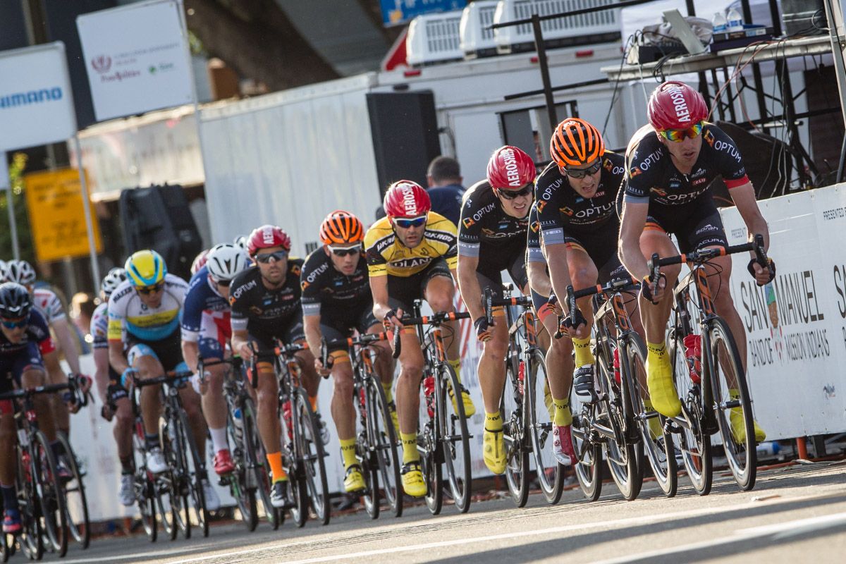 Tom Zirbel (Optum) stays on the front to try to take time out of the break