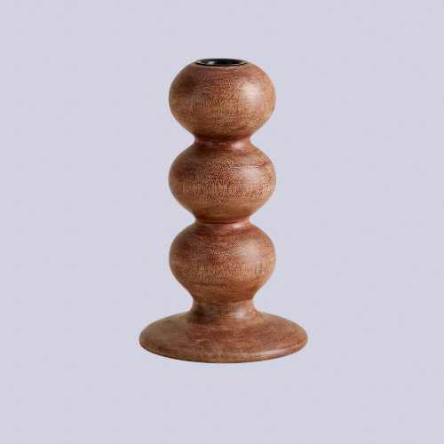 Chunky wooden candlestick
