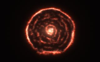 Curious Spiral Spotted by ALMA Around Red Giant Star R Sculptoris
