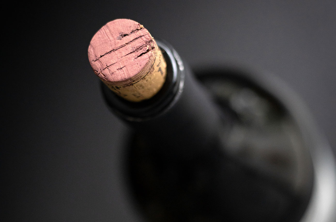 wine bottle with cork