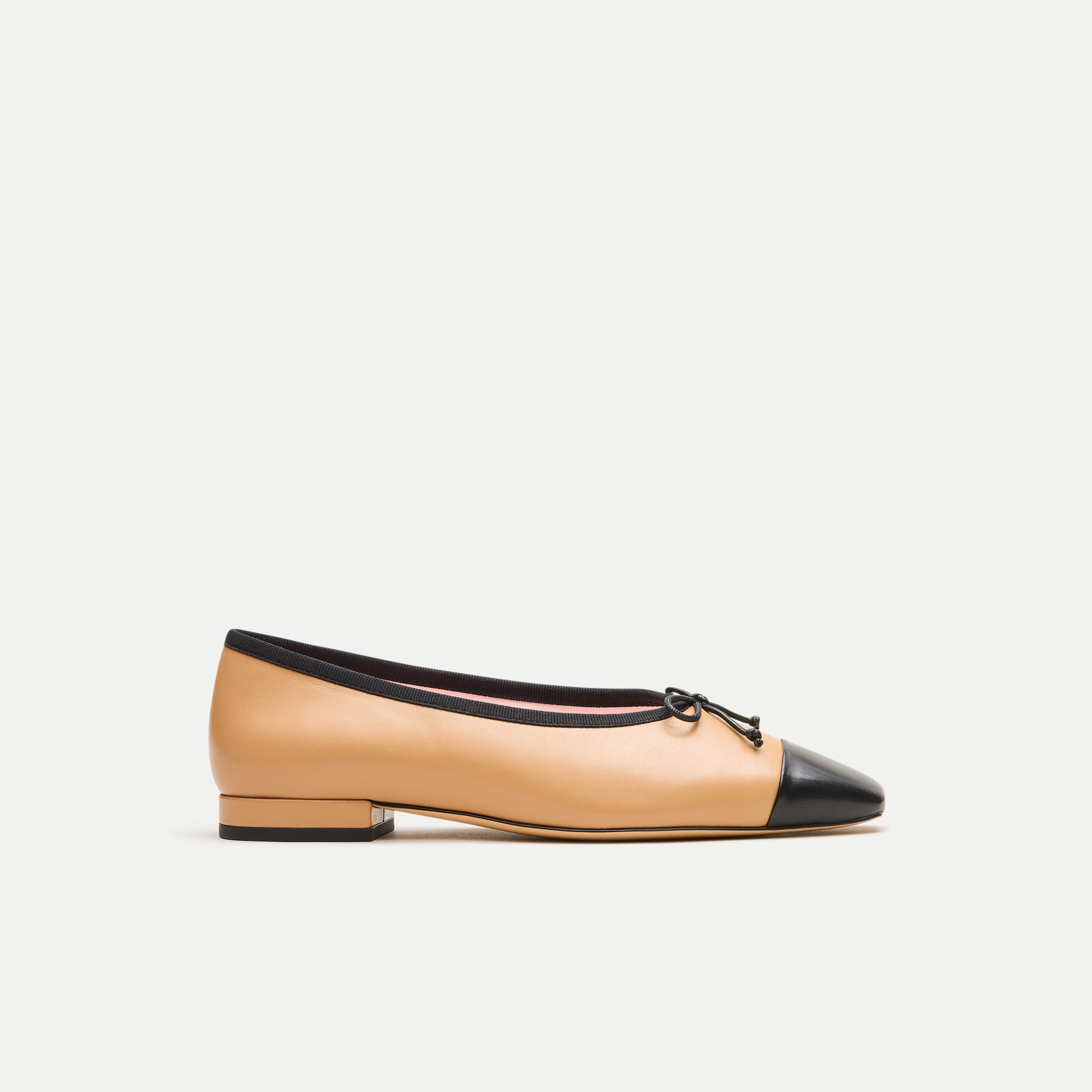 Sophie Cap Toe Ballet Flats in Leather