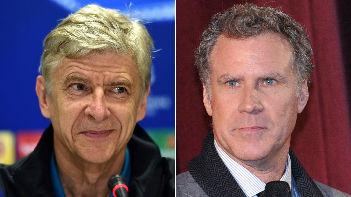 Arsene Wenger and Will Ferrell