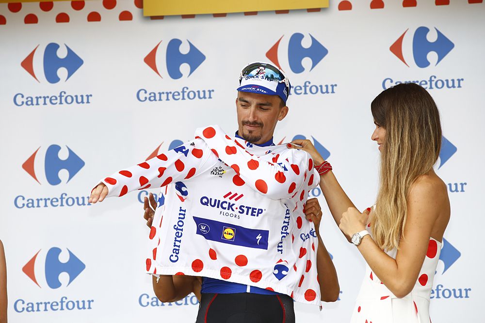 Julian Alaphilippe (Quick-Step Floors) secures the polka-dot jersey at the Tour de France