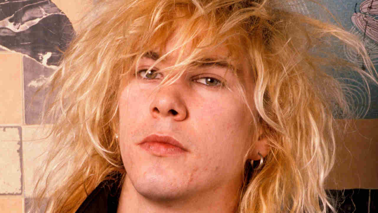 Guns N&amp;rsquo; Roses bassist Duff McKagan posing for a photograph in 1989