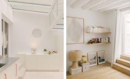 White and neutral Le Marais apartment designed by Saba Ghorbanalinejad 
