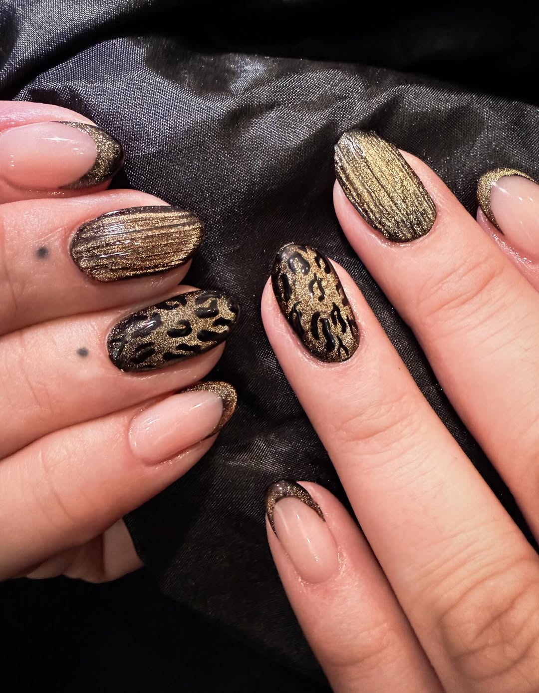 leopard cat eye nails