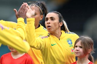 Brazil’s Marta has scored a record 17 Women's World Cup goals (Mike Egerton/PA).