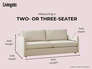 white loveseat graphic