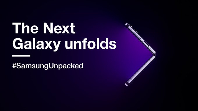 A teaser image for Samsung Galaxy Unpacked 2022