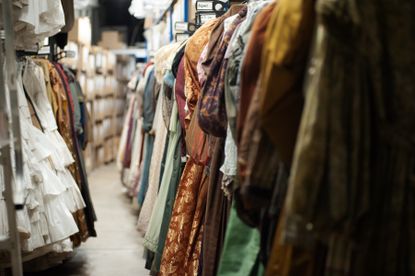The stock room at Cosprop costume house on London’s Holloway road, which is the subject of a new exhibition at the Fashion and Textile Museum