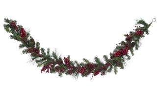 christmas garland with berries