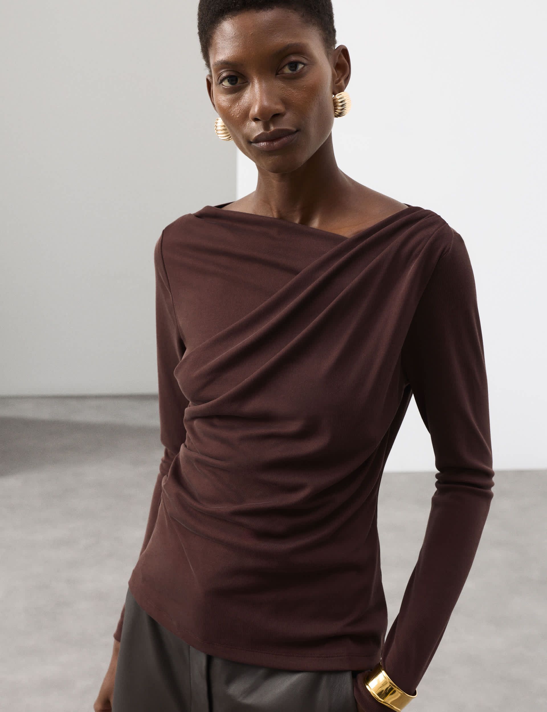 Modal Rich Draped Top
