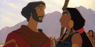 Moses and Tzipporah in The Prince of Egypt.