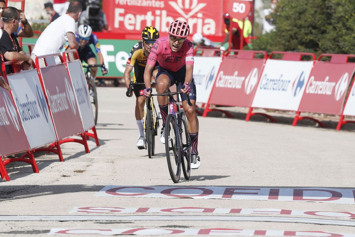 Vuelta Espana 2021 - 76th Edition - 6th stage Requena - Alto de la Montana de Cullera 158,3 km - 19/08/2021 - Magnus Cort Nielsen (DEN - EF Education - Nippo) - Primoz Roglic (SLO - Jumbo - Visma) - photo Luis Angel Gomez/BettiniPhoto&Acirc;&copy;2021