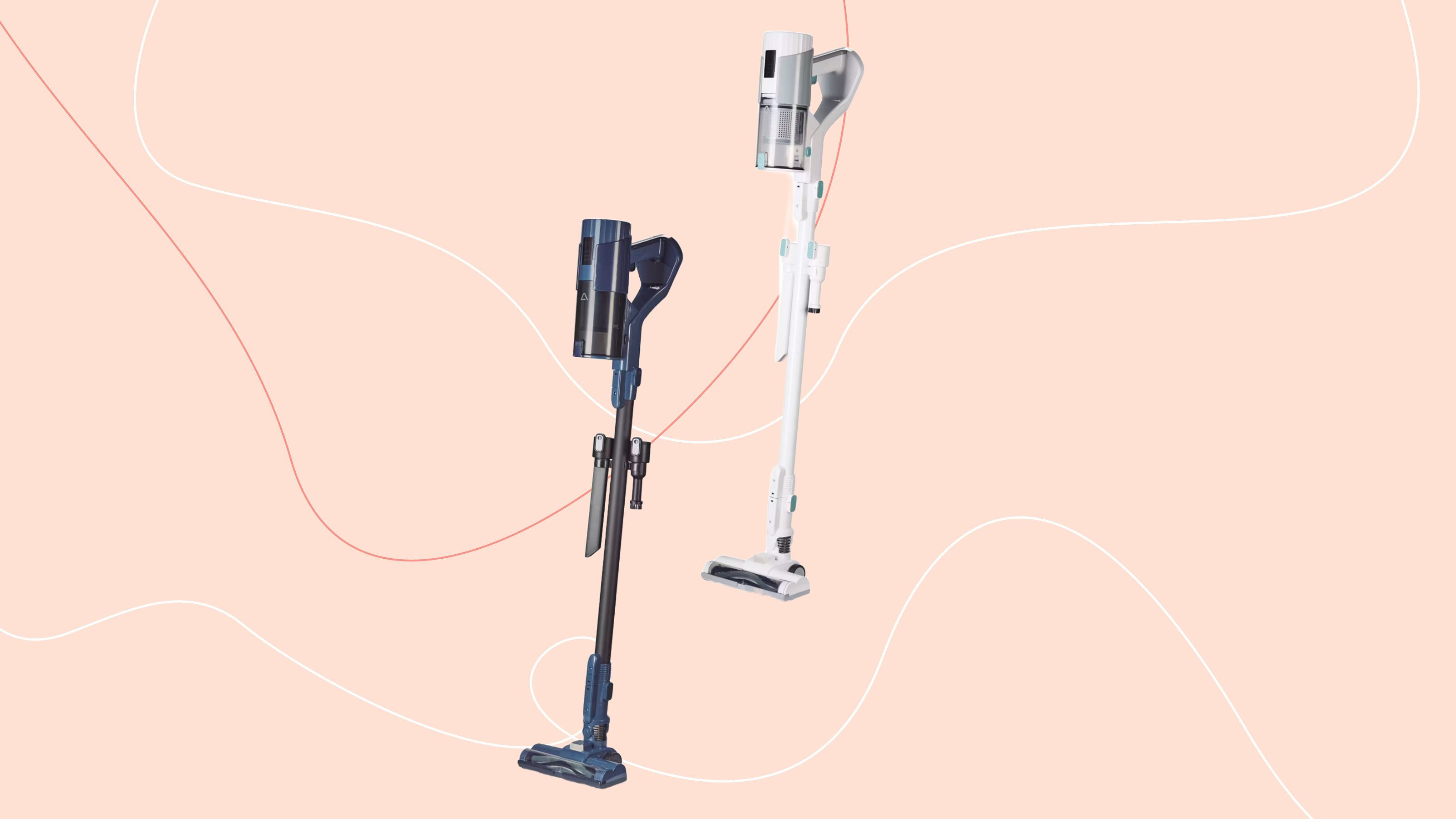 Aldi Ambiano vacuums on a pink background