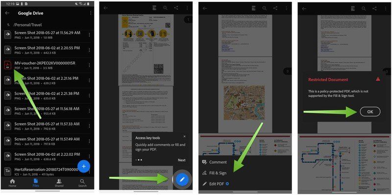 how to sign a pdf form on android