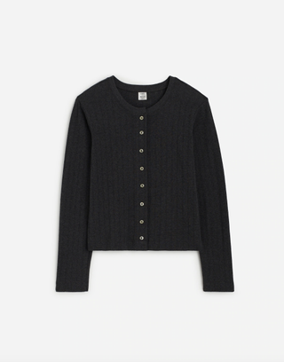 Madewell X Leset Pointelle Classic Crew Cardigan