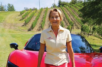 Sandra Lodi with her Ferrari 296 GTS Spyder