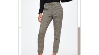 Mango Skinny Houndstooth Suit Trousers