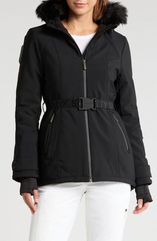 Exploration Faux Fur Trim Soft Shell Ski Jacket