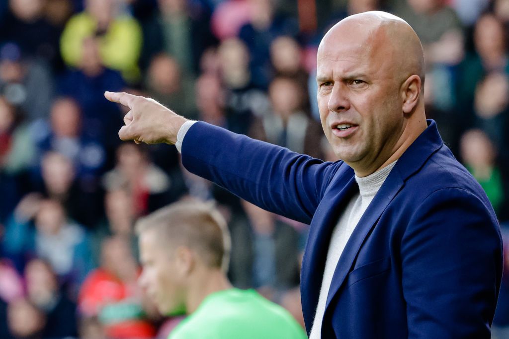 Liverpool target Arne Slot of Feyenoord during the Dutch Eredivisie match between N.E.C. and Feyenoord at Goffertstadion on October 2, 2022 in Nijmegen, Netherlands