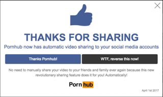 Pornhub thanks for sharing prank