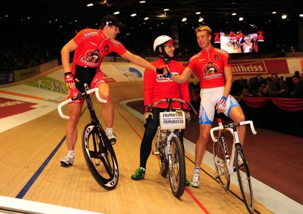 Bartko and Kluge celebrate Derny Win.