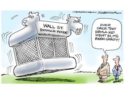 Editorial cartoon Ebola Wall Street economics