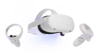 Oculus Quest 2 VR headset on white background
