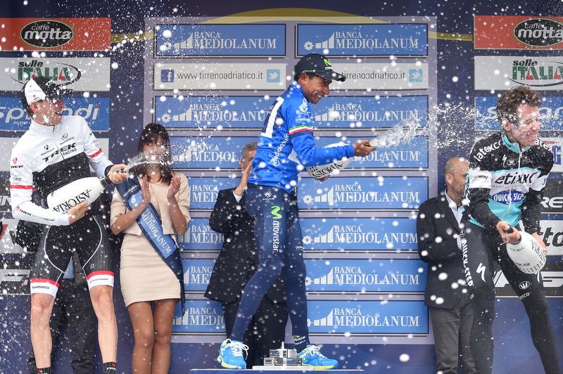Champagne was flowing on the podium