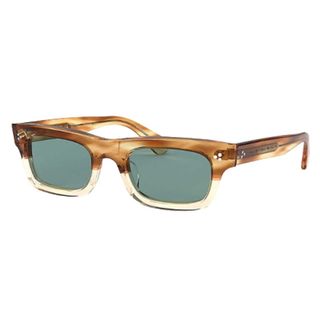 Pair of brown and cream Oliver Peoples sunglasses