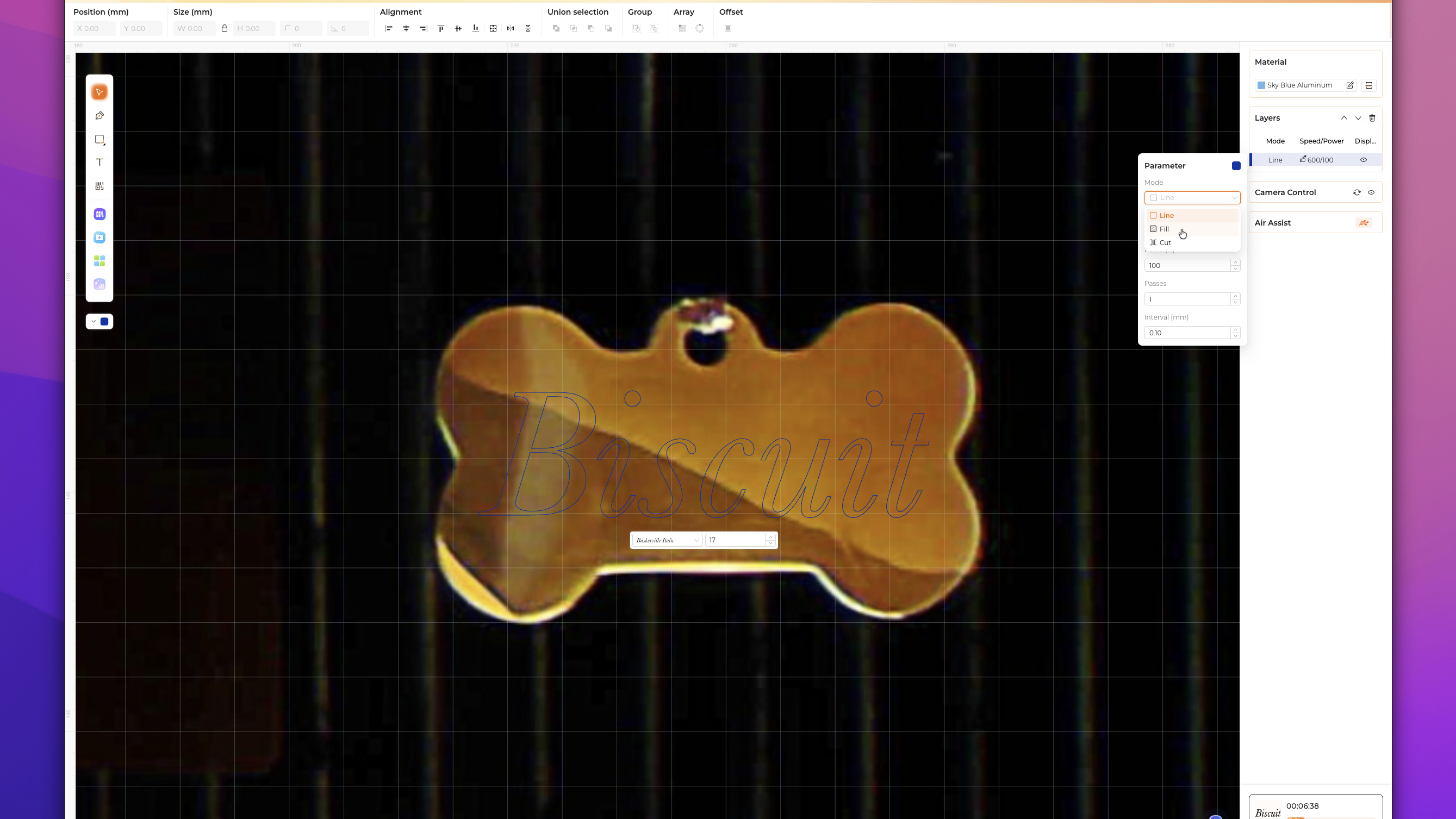 A Toocaa Nova laser cutter