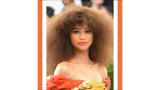 Zendaya with a golden brown, diffused afro hair look as she attends the 'Rei Kawakubo/Comme des Garcons: Art Of The In-Between' Costume Institute Gala at Metropolitan Museum of Art on May 1, 2017 in New York City.