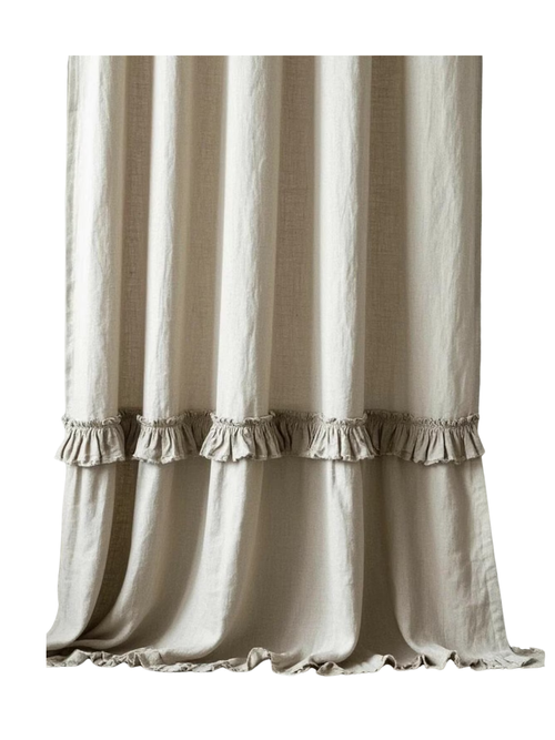 Organic Ruffled Shower Curtain
