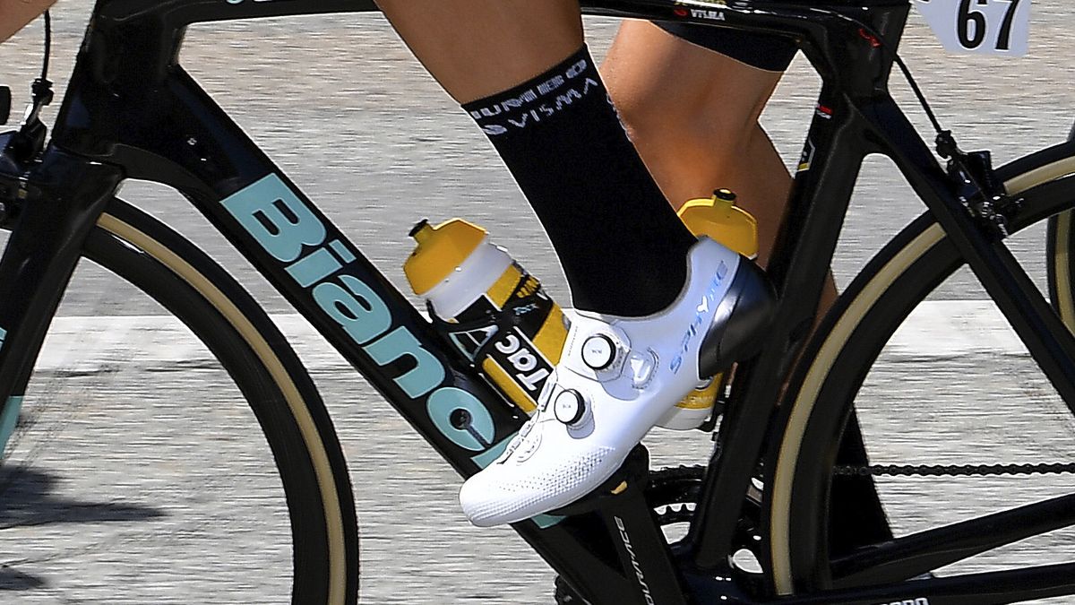Wout van Aert New Shimano S-Phyre Shoes