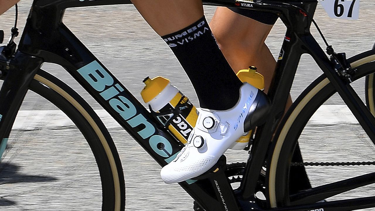 Wout van Aert New Shimano S-Phyre Shoes