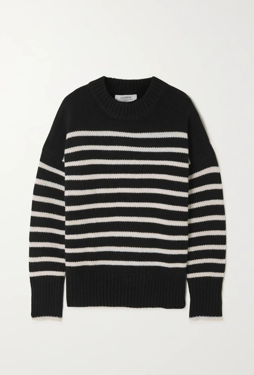 LA LIGNE, Marina Striped Wool and Cashmere-Blend Sweater