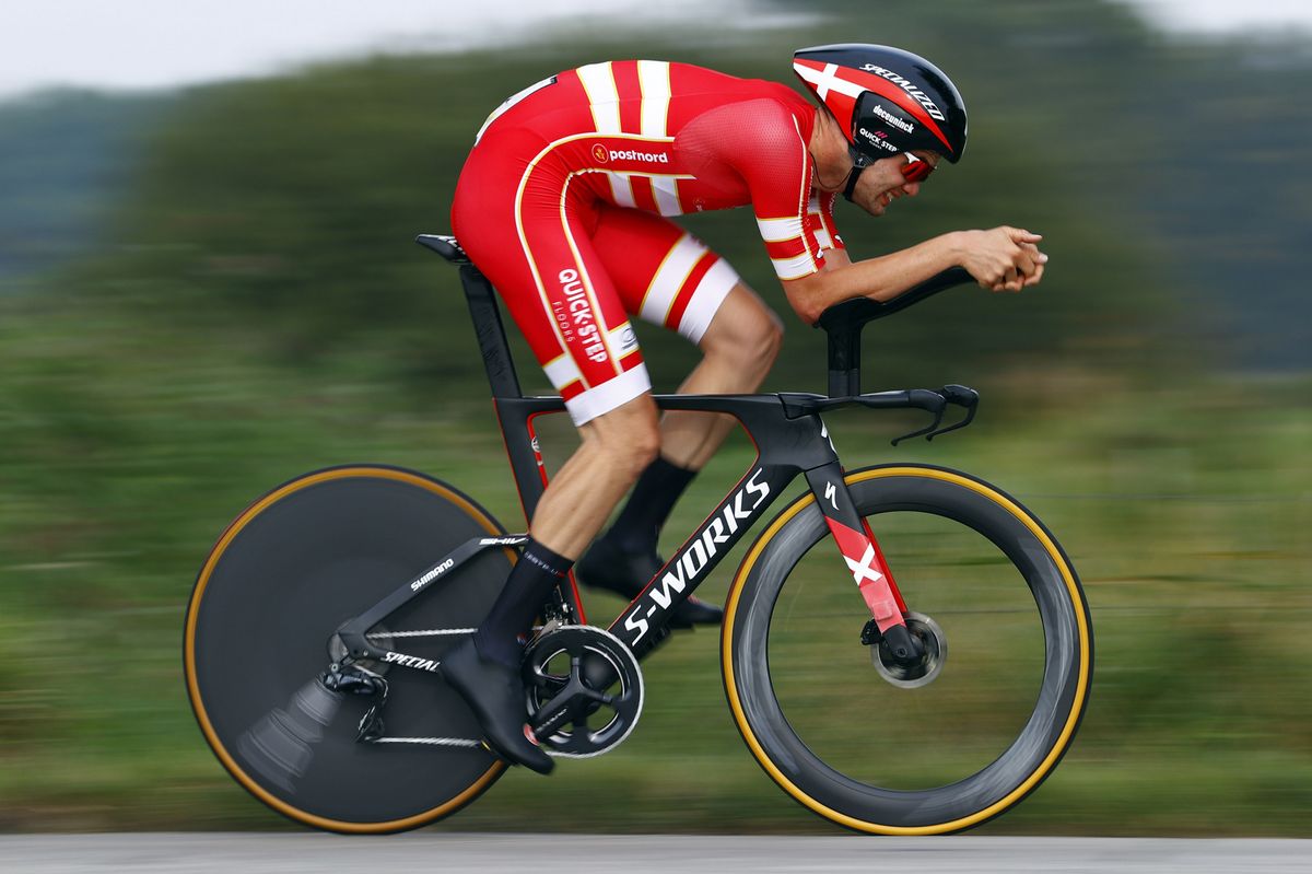 Kasper Asgreen (Denmark) finished two seconds off the podium in fourth place at the UCI Road World Championships elite men&#039;s time trial 