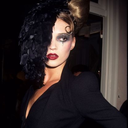 Kate Moss wearing John Galliano Spring 1995 during New York Fashion Week 