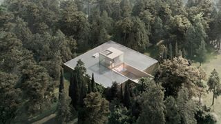 Andrés Reisinger's virtual house in landscape of forest